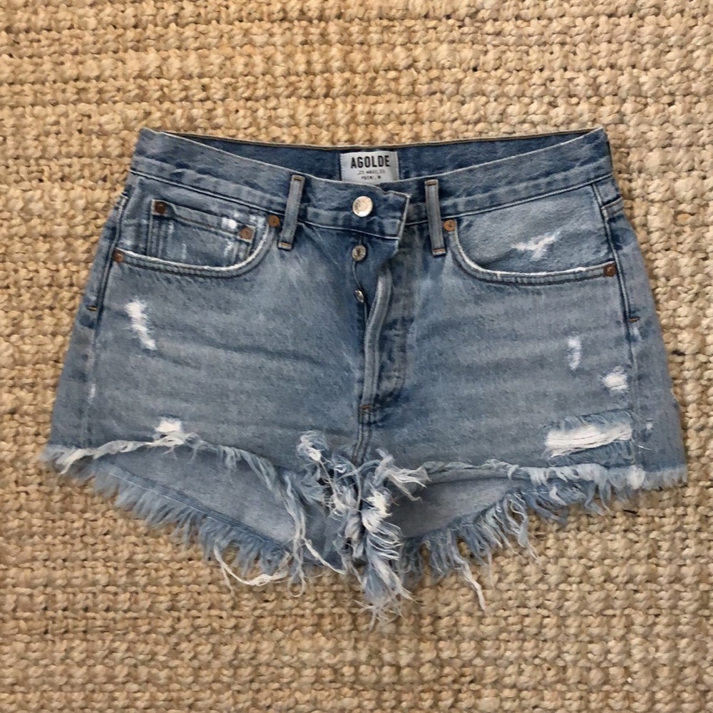 Agolde Women's Parker Vintage Cut Off Denim Shorts